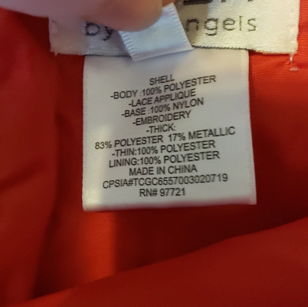 Blush By Us Angels Elegant Red Lace Kids Dress Size 14